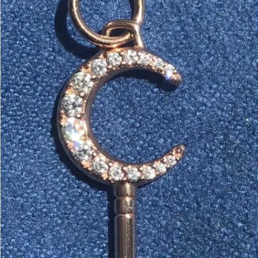 MONICA RICH KOSANN MINI Rose Gold "DREAM" MOON KEY
NECKLACE WITH DIAMONDS